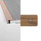 Alloy Trims Adjustable Border 3400mm for 6.5mm-8mm Mink Grey
