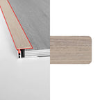 Alloy Trims Adjustable Border 3400mm for 12mm-15mm Snow
