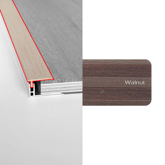 Alloy Trims Adjustable Border 3400mm for 12mm-15mm Walnut Flooring Trims Preference Floors Default Title