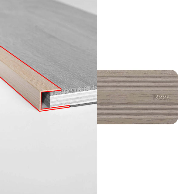 Alloy Trims U Channel 3400mm for 8mm Rock Flooring Trims Preference Floors Default Title