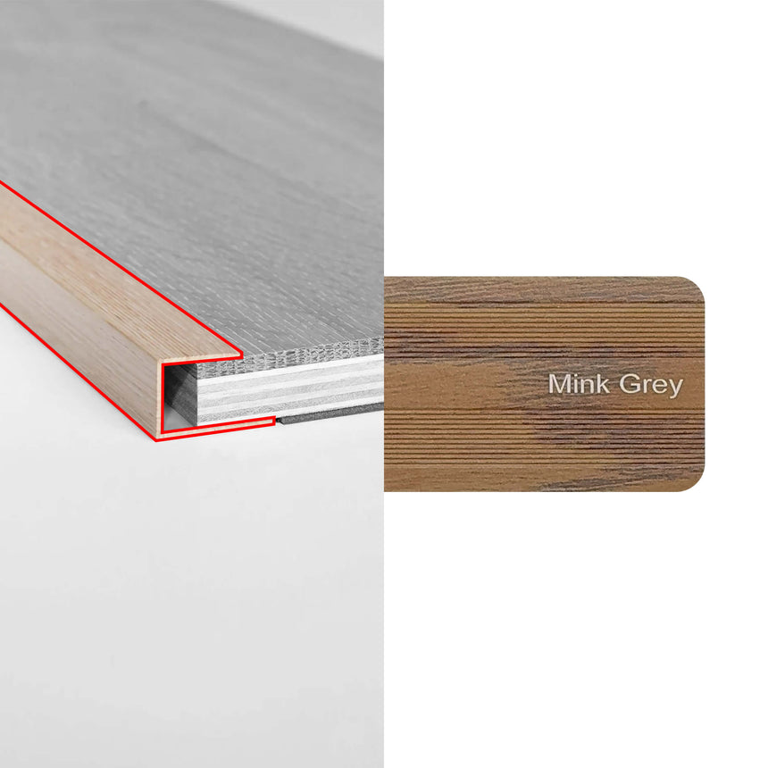 Alloy Trims U Channel 3400mm for 12mm Mink Grey Flooring Trims Preference Floors Default Title