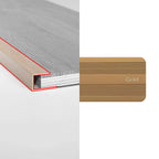 Alloy Trims U Channel 3400mm for 15mm Gold
