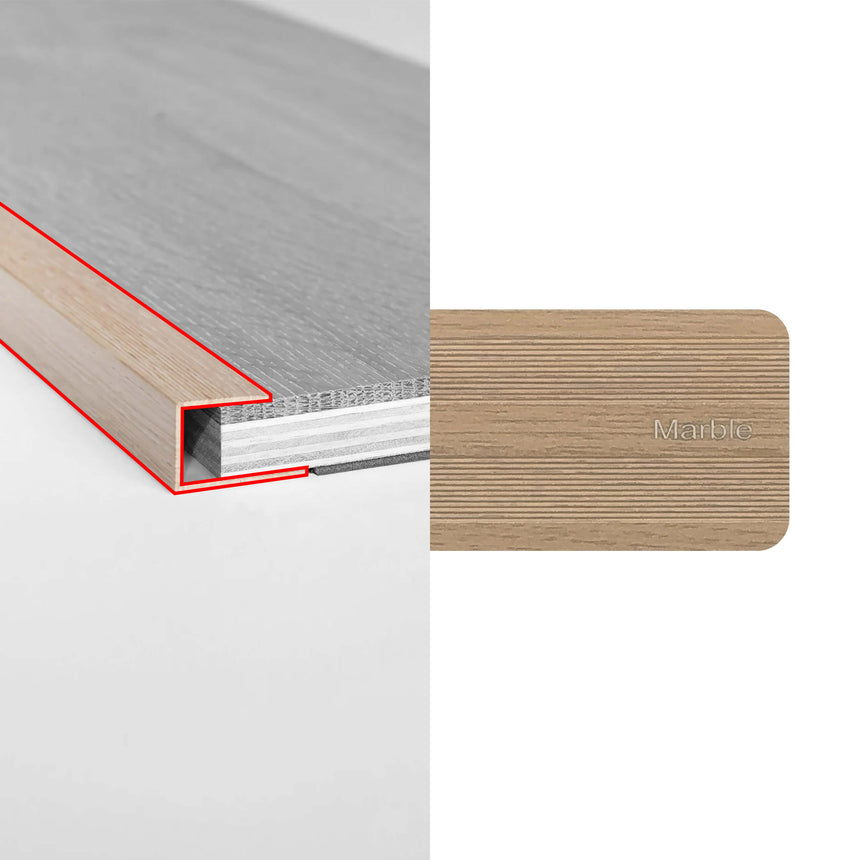 Alloy Trims U Channel 3400mm for 15mm Marble Flooring Trims Preference Floors Default Title