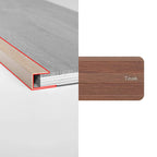 Alloy Trims U Channel 3400mm for 15mm Teak