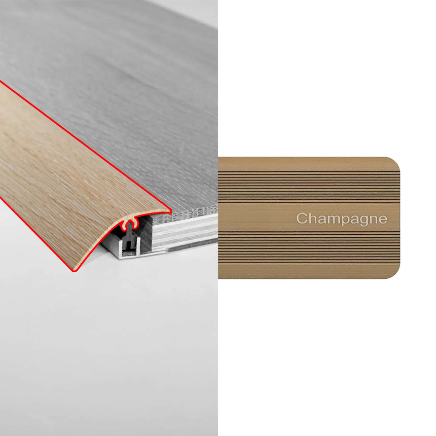 Alloy Trims Reducer 3400mm Champagne Flooring Trims Preference Floors Default Title