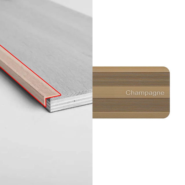 Alloy Trims L Multi Angle 2700mm Champagne Flooring Trims Preference Floors Default Title