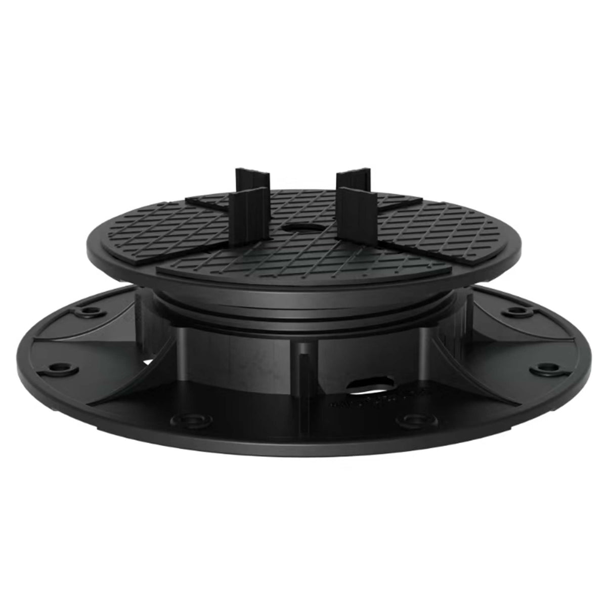 Moonbay adjustable tile pedestal 40-65mm by Tilemall, black plastic base with textured top and adjustment posts
