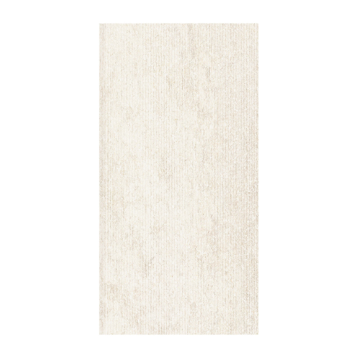 Lims Line 750x375mm matt ivory stone-look porcelain tile by Tilemall with linear surface texture