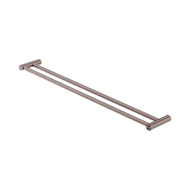 Nero New Mecca Double Towel Rail 800mm Brushed Bronze Bathroom Accessories Nero Default Title