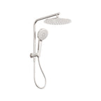 Nero Mecca 2 In 1 Twin Shower Brushed Nickel
