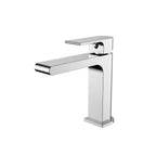 Nero Bianca Basin Mixer Straight Spout Chrome