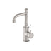 Nero York Basin Mixer With White Porcelain Lever Brushed Nickel