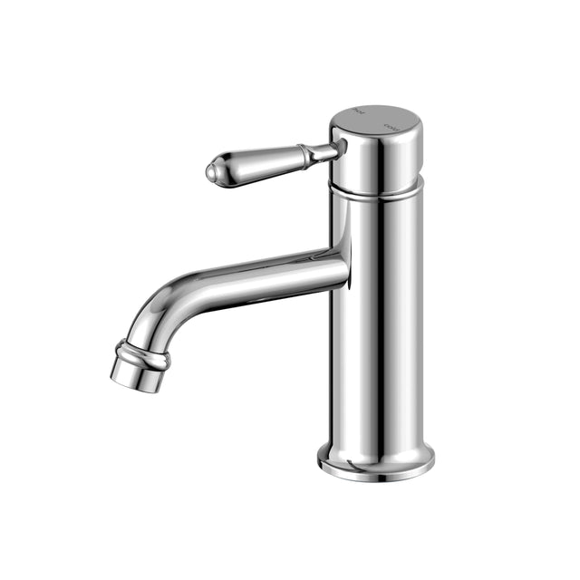 Nero York Straight Basin Mixer With Metal Lever Chrome Tapware Nero Default Title