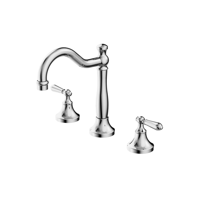 Nero York Basin Set With Metal Lever Chrome Tapware Nero Default Title