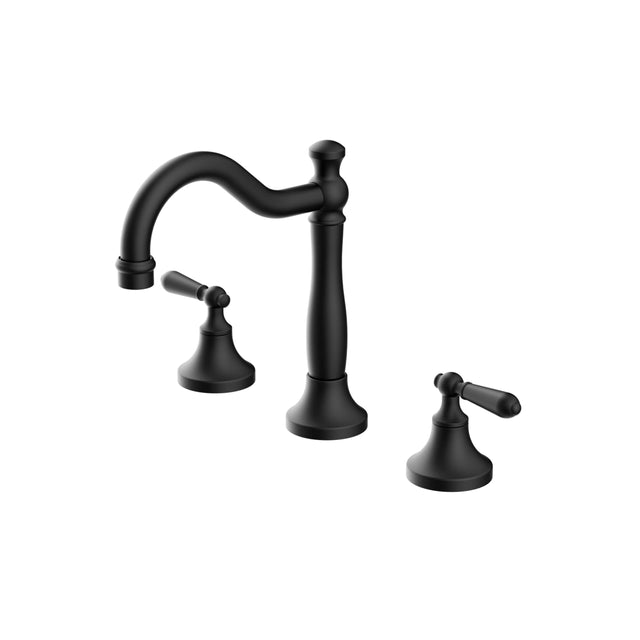 Nero York Basin Set With Metal Lever Matte Black Tapware Nero Default Title