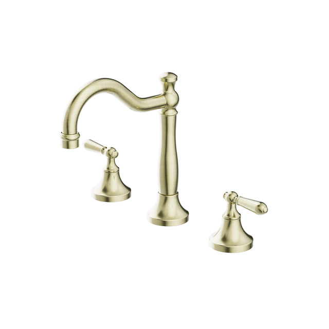 Nero York Basin Set With Metal Lever Aged Brass Tapware Nero Default Title