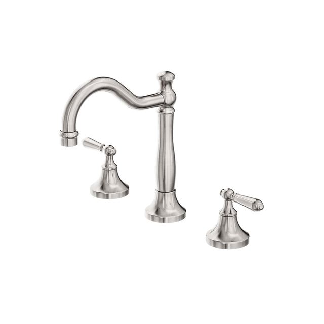 Nero York Basin Set With Metal Lever Brushed Nickel Tapware Nero Default Title