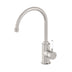 Nero York Kitchen Mixer Gooseneck Spout With White Porcelain Lever Brushed Nickel