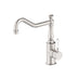 Nero York Kitchen Mixer Hook Spout With White Porcelain Lever Brushed Nickel