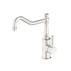 Nero York Kitchen Mixer Hook Spout With Metal Lever Brushed Nickel