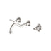 Nero York Wall Basin Set With Metal Lever Brushed Nickel