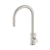 Nero York Pull Out Sink Mixer With Vegie Spray Function With White Porcelain Lever Brushed Nickel
