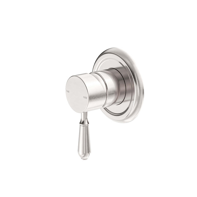 Nero York Shower Mixer With Metal Lever Brushed Nickel Tapware Nero Default Title