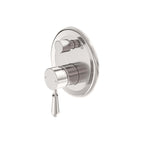 Nero York Shower Mixer With Divertor With Metal Lever Brushed Nickel