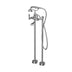 Nero York Freestanding Bath Set With Metal Hand Shower Chrome