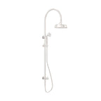 Nero York Twin Shower With Metal Hand Shower Brushed Nickel