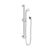 Nero York Shower Rail With White Porcelain Hand Shower Chrome