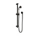 Nero York Shower Rail With White Porcelain Hand Shower Matte Black