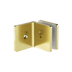 Nero 90 Degree Glass To Wall Bracket 10mm Glass Brushed Gold