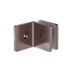 Nero 90 Degree Glass To Wall Bracket 10mm Glass Brushed Bronze