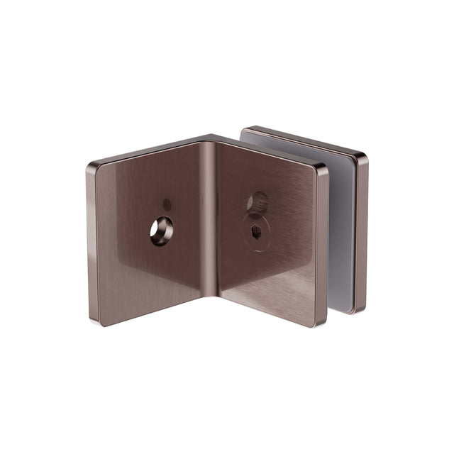 Nero 90 Degree Glass To Wall Bracket 10mm Glass Brushed Bronze Other Accessories Nero Default Title