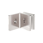 Nero 90 Degree Glass To Wall Bracket 10mm Glass Brushed Nickel