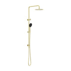 Nero Round Project Twin Shower 4 Star Rating Brushed Gold