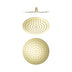Nero 250mm Round Stainless Steel Shower Head 4 Star Rating Brushed Gold