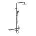 Nero Mecca Care 32mm T Bar Grab Rail 1100x750mm Twin Shower Set Gun Metal