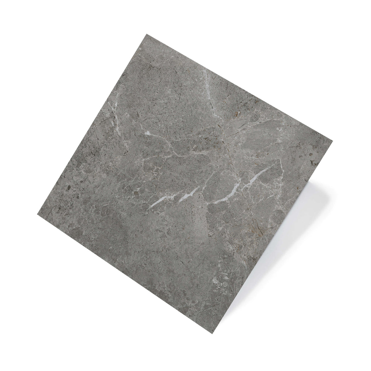Cosmic 600x600mm grip smoke stone-look porcelain tile by Tilemall with linear veining