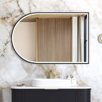 Archie Metal Frame LED Mirror 1200x800 Black