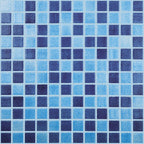 Vidrepur Mosaic Square 25x25mm Glass Gloss Mezcla Malla