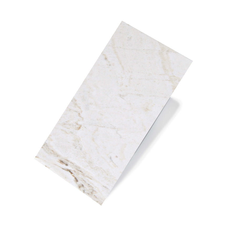 Marble Tiles 600x300mm honed white porcelain stone-look tile by Tilemall with warm beige veining