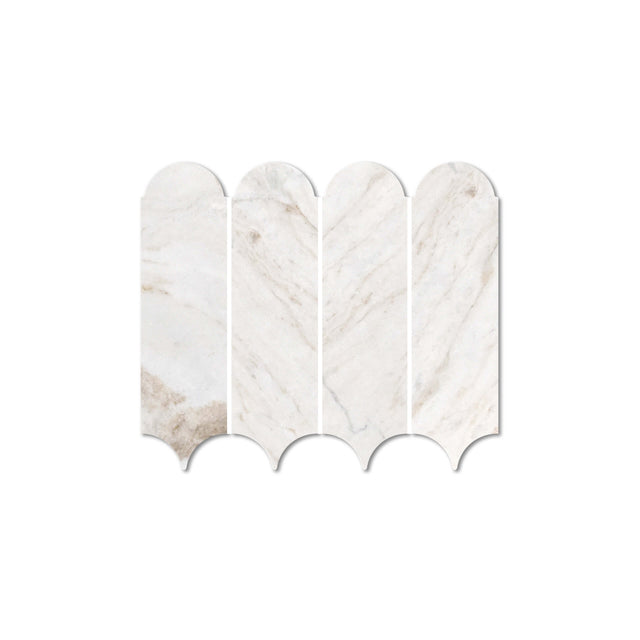 Natural Marble Mosaic Feather 337x298 Honed Raw Silk Stone Look Tiles Tilemall