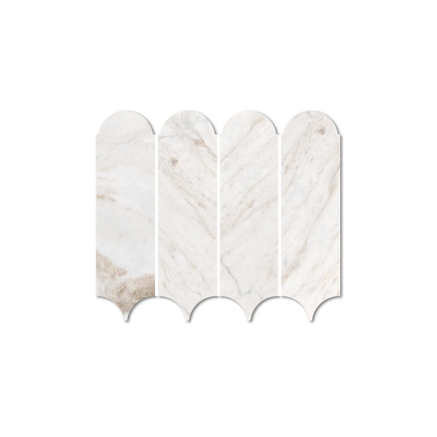 Natural Marble Mosaic Feather 337x298 Honed Raw Silk Stone Look Tiles Tilemall