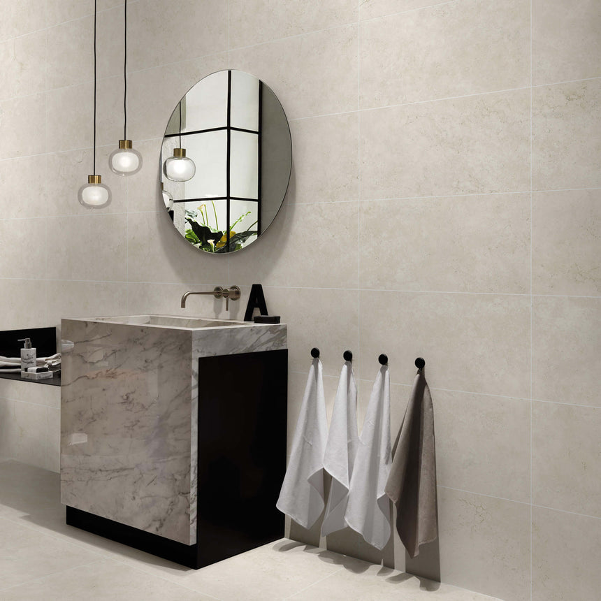 Navona 600x600 Surface Tec Bianco Travertine Look Tiles Tilemall