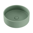 Fienza Jada Concrete Round Basin Above Counter 390x120mm Sage