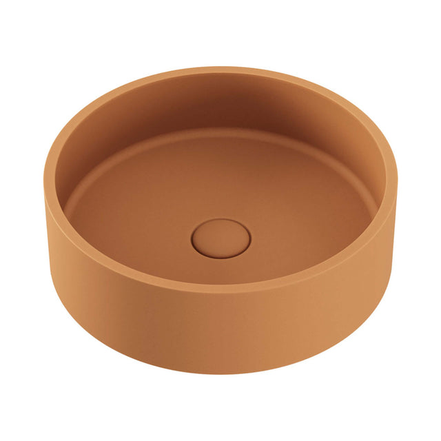 Fienza Jada Concrete Round Basin Above Counter 390x120mm Tuscan Bathroom Basin Fienza Default Title