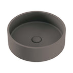 Fienza Jada Concrete Round Basin Above Counter 390x120mm Warm Grey