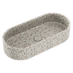 Fienza Jada Concrete Pill Basin Above Counter 600x280x120mm Terrazzo